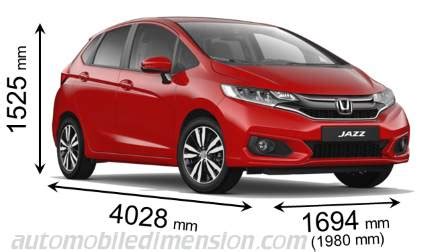 dimension of honda jazz